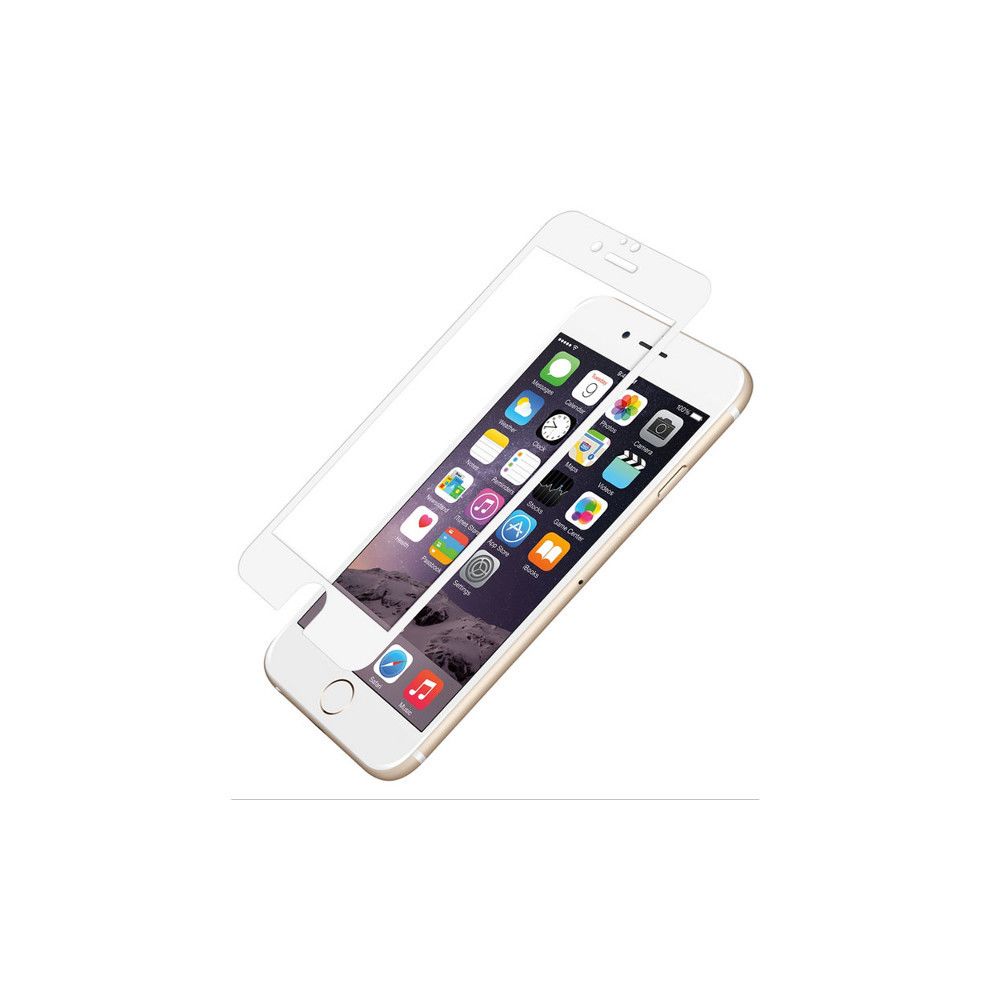marque generique - Protection en verre trempé pour iPhone 6/6s blanche - Protection écran smartphone