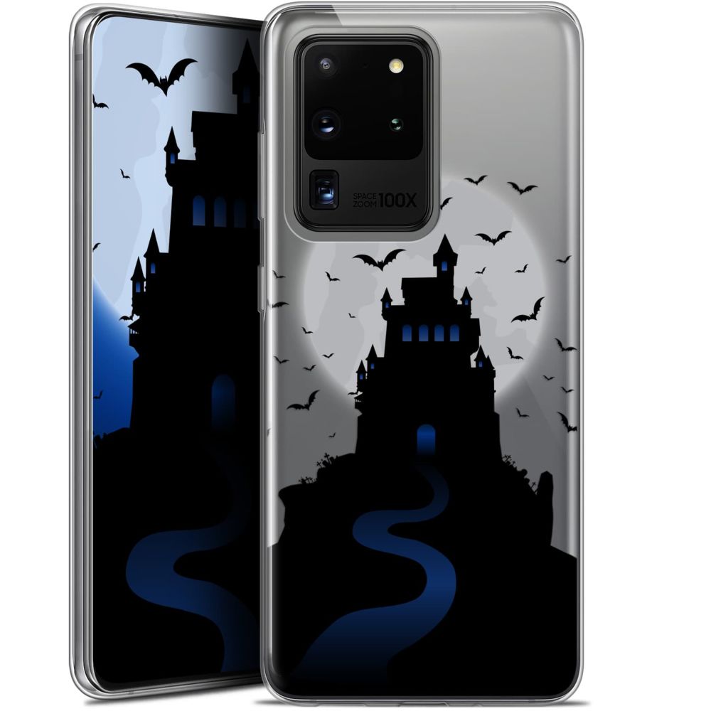 Caseink - Coque Pour Samsung Galaxy S20 Ultra (6.9 ) [Gel HD Collection Halloween Design Castle Nightmare - Souple - Ultra Fin - Imprimé en France] - Coque, étui smartphone