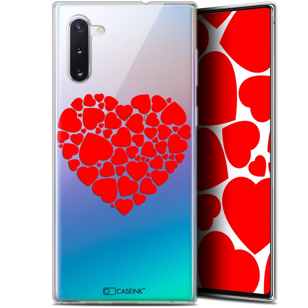 Caseink - Coque Pour Samsung Galaxy Note 10 (6.3 ) [Gel HD Collection Love Saint Valentin Design Coeur des Coeurs - Souple - Ultra Fin - Imprimé en France] - Coque, étui smartphone
