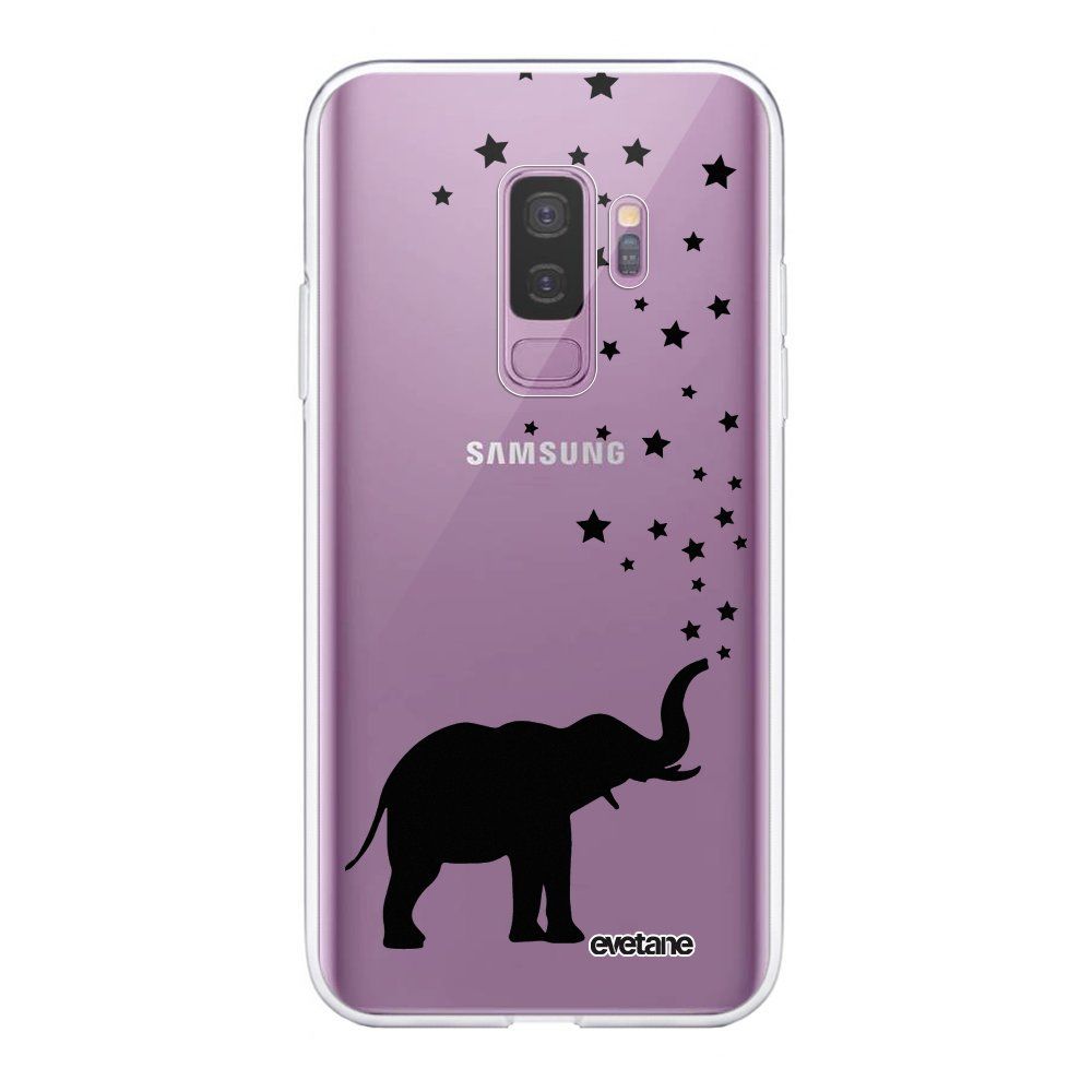 Evetane - Coque Samsung Galaxy S9 Plus souple transparente Elephant Motif Ecriture Tendance Evetane. - Coque, étui smartphone
