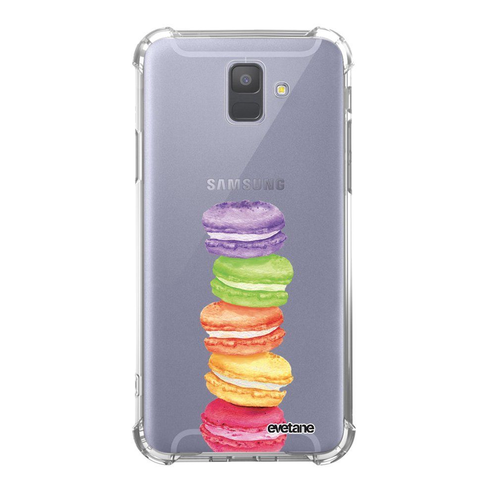 Evetane - Coque Samsung Galaxy A6 2018 anti-choc souple avec angles renforcés transparente Macarons Evetane - Coque, étui smartphone