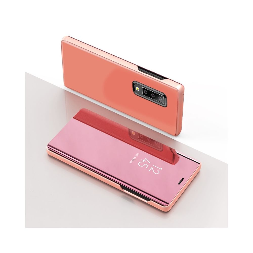 Wewoo - Coque Rigide Pour Galaxy A90 5G Miroir de galvanoplastie Etui cuir PU horizontal avec support Rose - Coque, étui smartphone