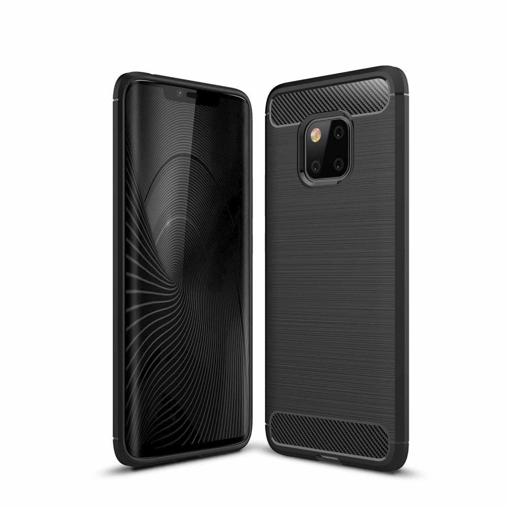 marque generique - Coque en TPU gel de fibre de carbone noir pour votre Huawei Mate 20 Pro - Autres accessoires smartphone