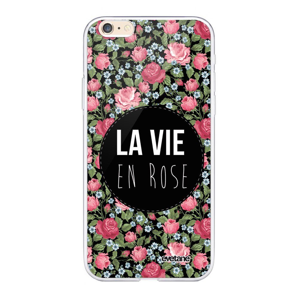 Evetane - Coque iPhone 6/6S souple transparente La Vie en Rose Motif Ecriture Tendance Evetane. - Coque, étui smartphone