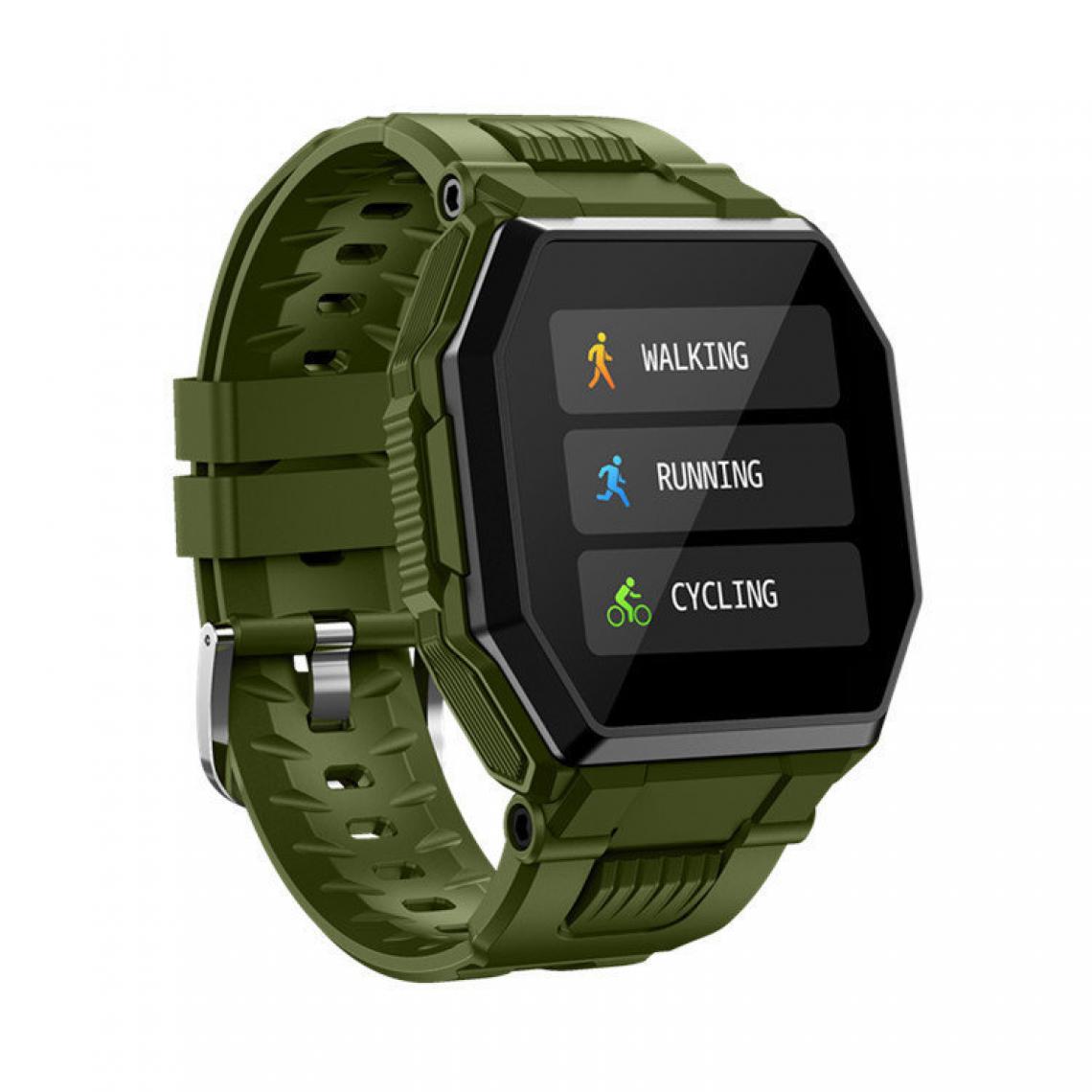 Chronotech Montres - Smart Watch S9 Smart watch with Bluetooth call, full touch, blood pressure and heart rate monitoring, sports fitness tracker(Green) - Montre connectée