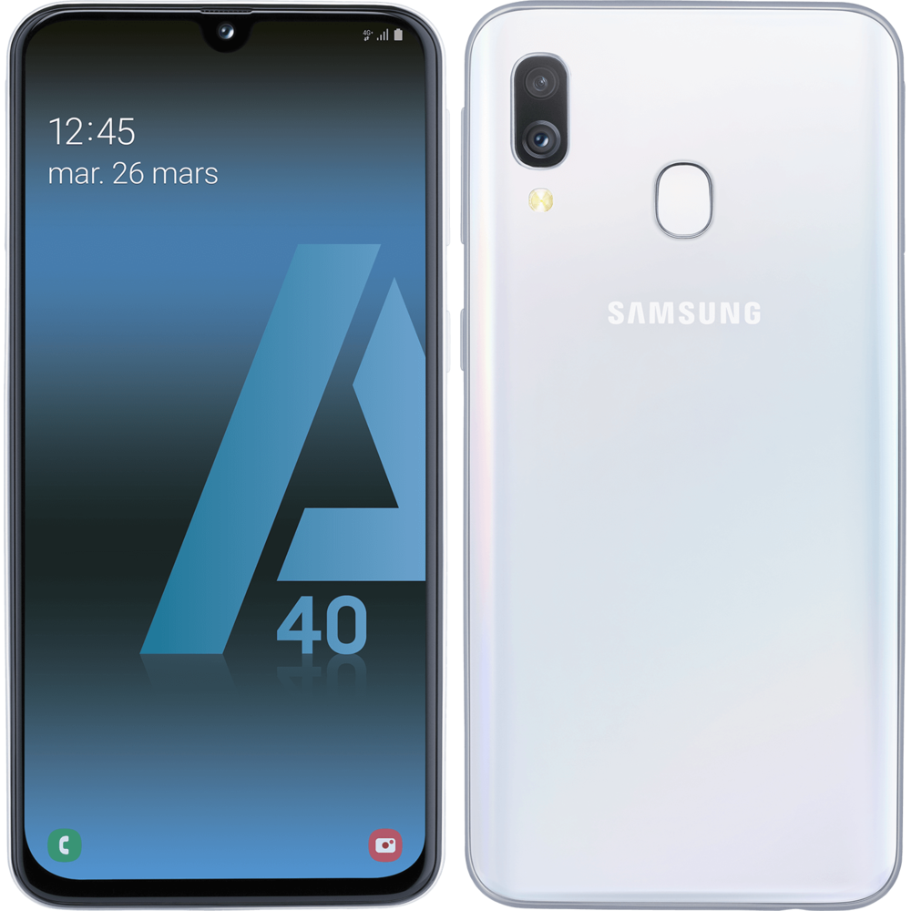 Samsung - Galaxy A40 - 64 Go - Blanc - Smartphone Android