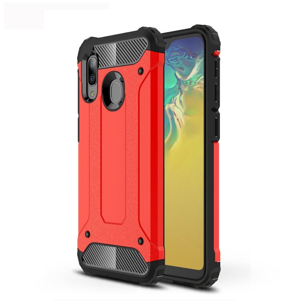 Wewoo - Coque Renforcée Étui combiné TPU + PC pour Galaxy A20e rouge - Coque, étui smartphone