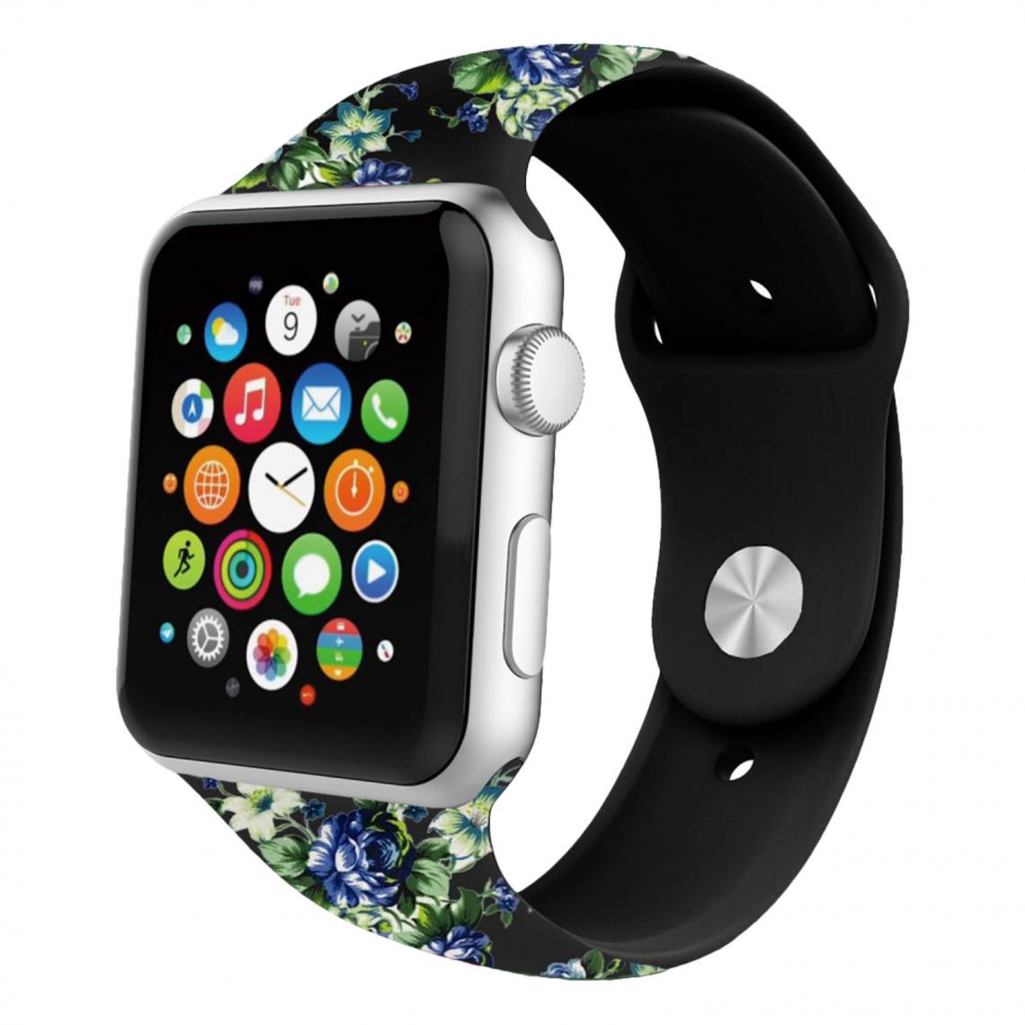 Avizar - Bracelet Fleuri Apple Watch 42/44 mm - Accessoires Apple Watch