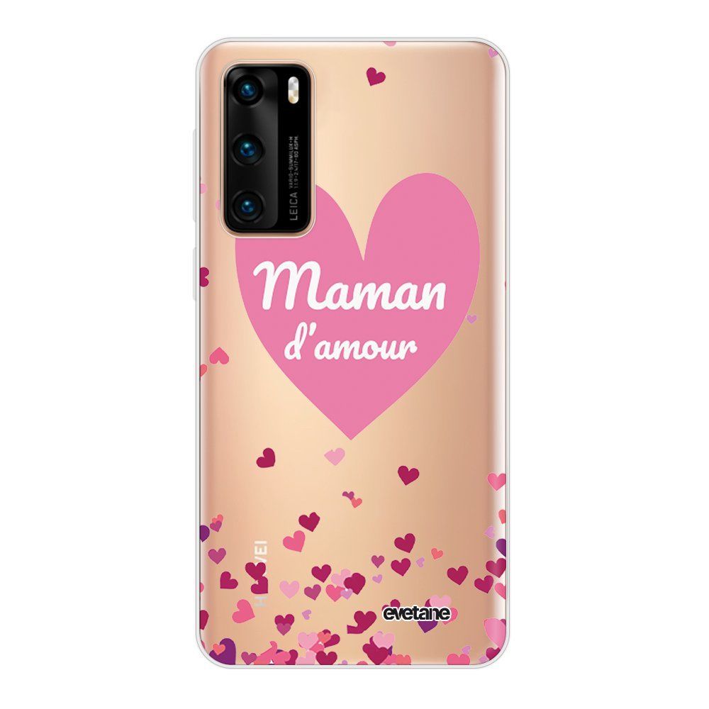 Evetane - Coque Huawei P40 360 intégrale transparente Maman d'amour coeurs Ecriture Tendance Design Evetane. - Coque, étui smartphone