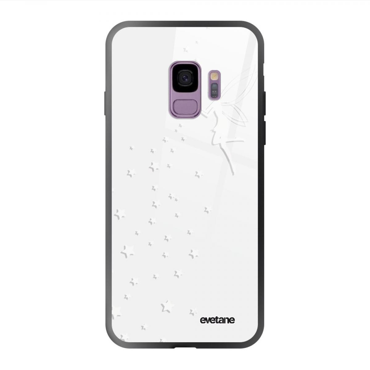 Evetane - Coque Galaxy S9 soft touch noir effet glossy Fée Blanche Design Evetane - Coque, étui smartphone