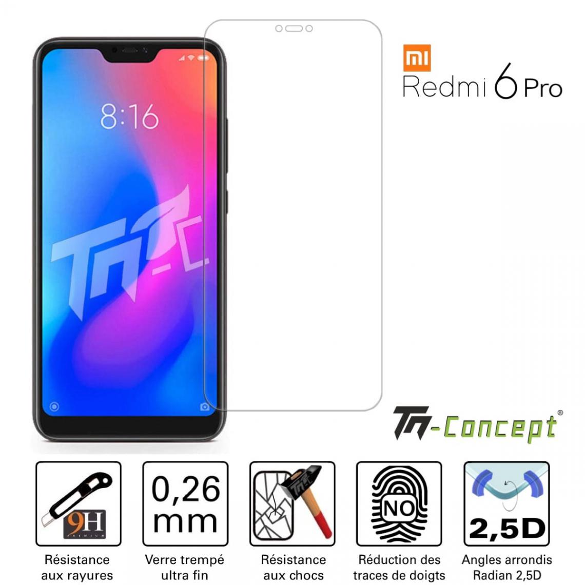 Tm Concept - Verre trempé - Xiaomi Redmi 6 Pro - TM Concept® - Protection écran smartphone