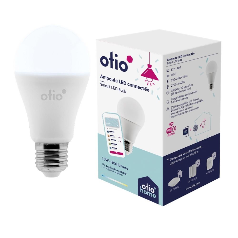 Otio - Ampoule connectée WIFI LED E27 10W - Ampoule connectée