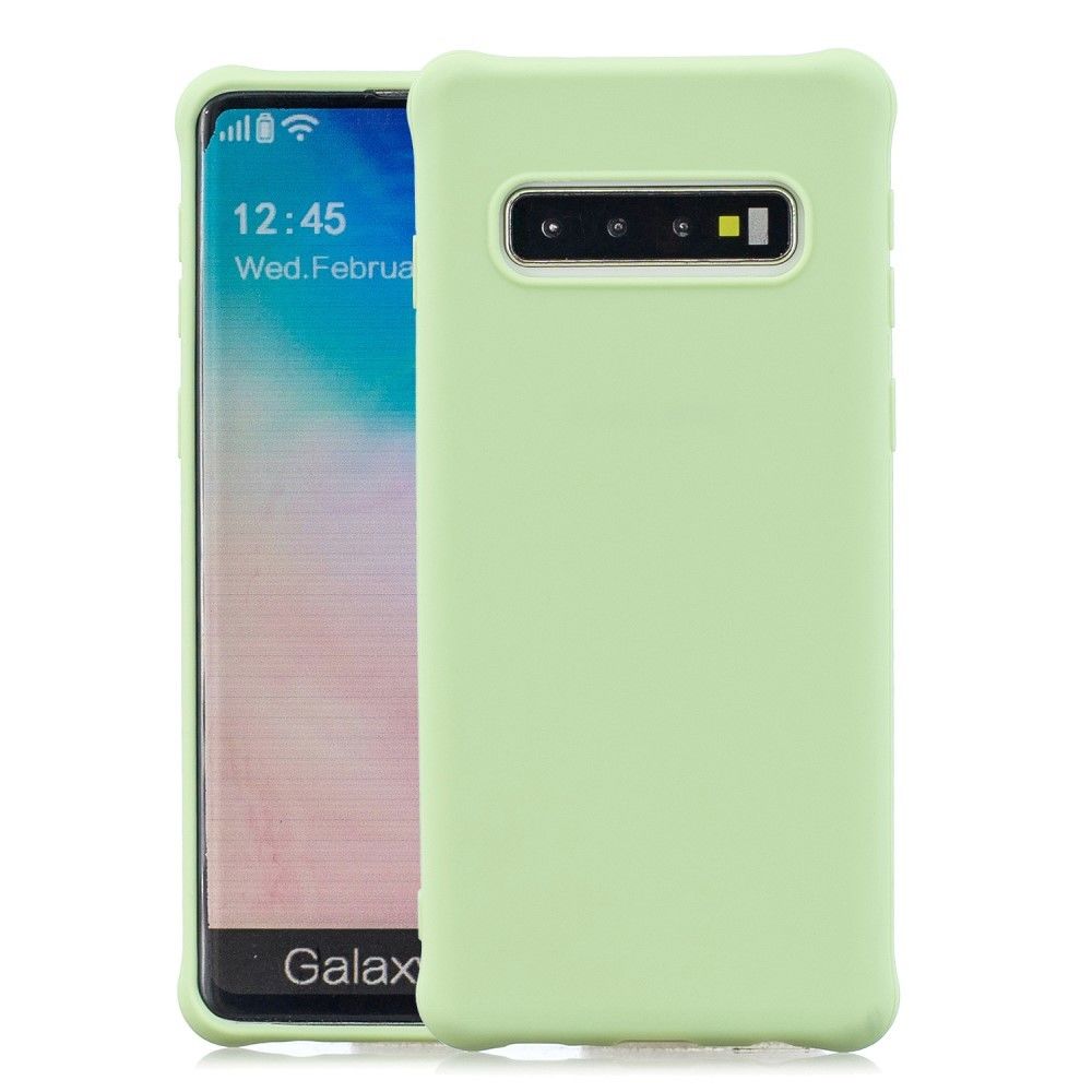 marque generique - Coque en TPU peau matte antichoc vert pour votre Samsung Galaxy S10 - Coque, étui smartphone