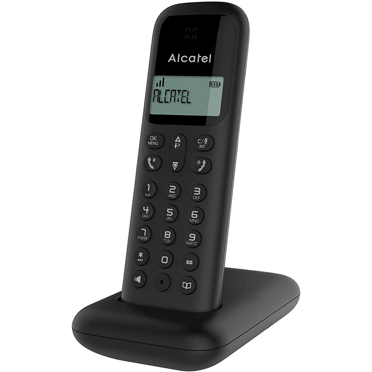Alcatel - telephone sans Fil DECT avec fonction Mains Libres noir - Téléphone fixe-répondeur