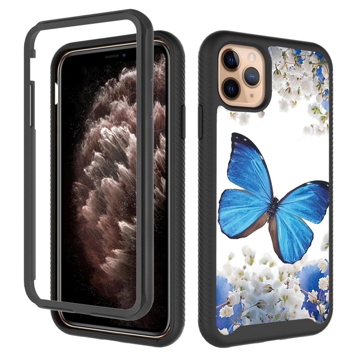OtterBox - iPhone 11 Pro Max Housse Etui Coque de protection (3 in 1) [Bleu Papillon] - Coque, étui smartphone