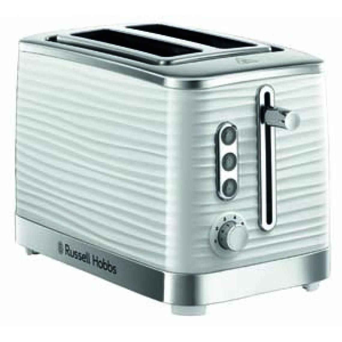Russell Hobbs - Russell Hobbs 24370-56 Toaster Grille Pain XL Inspire, Contrôle Brunissage, Décongéle, Réchauffe, Chauffe Viennoiserie - Blanc - Grille-pain