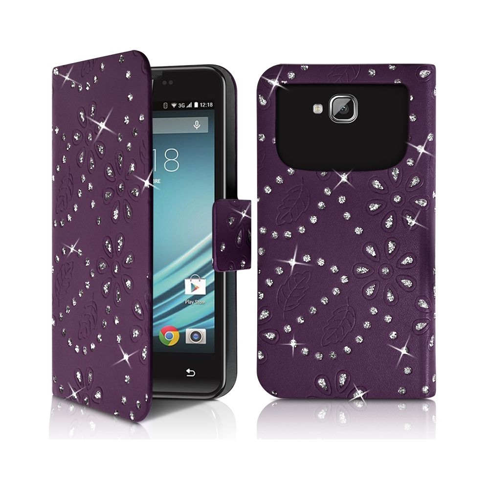 Karylax - Etui Diamant Universel XL violet pour Logicom VR Bot 552 - Autres accessoires smartphone