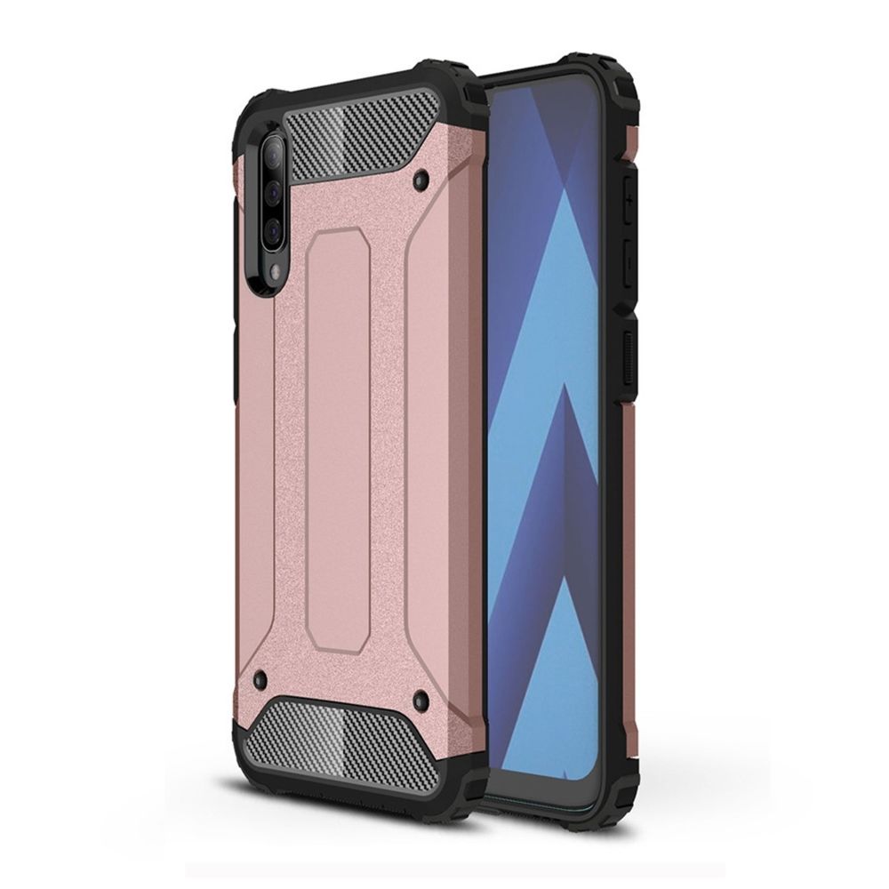 Wewoo - Coque Renforcée Étui combiné TPU + PC pour Galaxy A50 or rose - Coque, étui smartphone