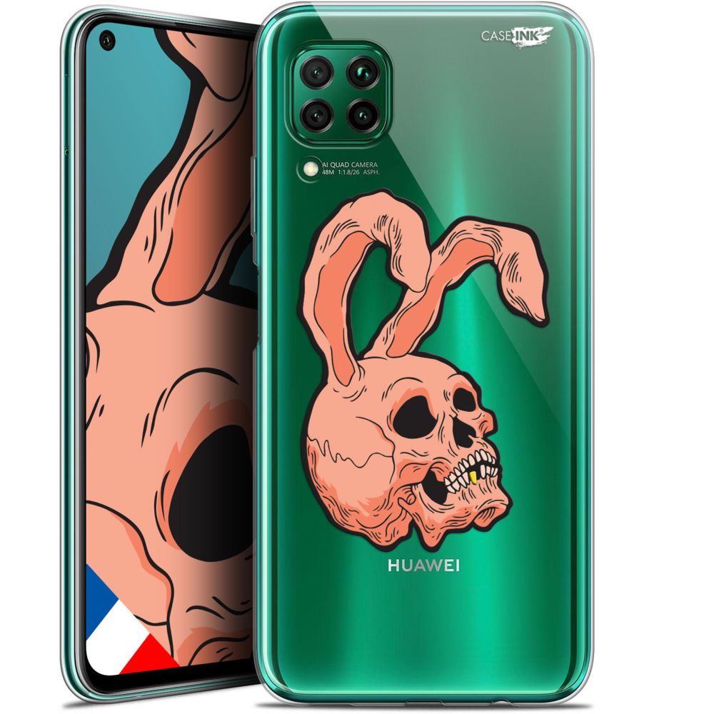 Caseink - Coque arrière Huawei P40 Lite (6.4 ) Gel HD [ Nouvelle Collection - Souple - Antichoc - Imprimé en France] Rabbit Skull - Coque, étui smartphone