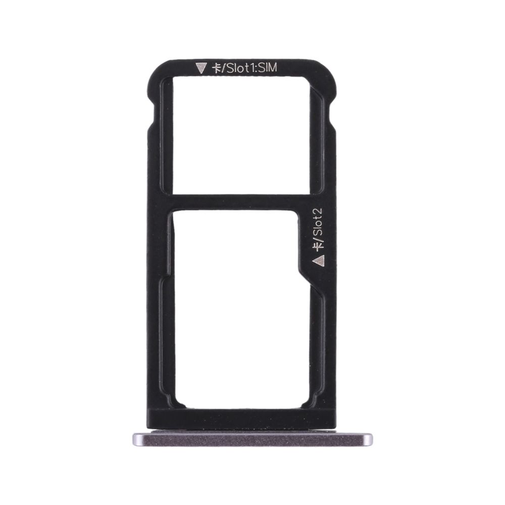 Wewoo - Tiroir de Carte SIM Plateau SIM + SIM / Micro SD pour Huawei Enjoy 6s Gris - Autres accessoires smartphone