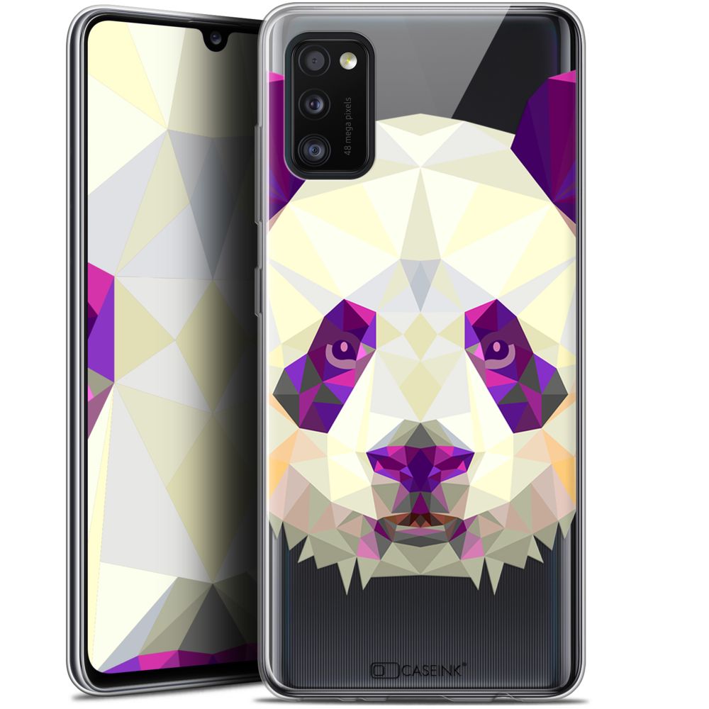 Caseink - Coque Pour Samsung Galaxy A41 (6.1 ) [Gel HD Polygon Series Animal - Souple - Ultra Fin - Imprimé en France] Panda - Coque, étui smartphone