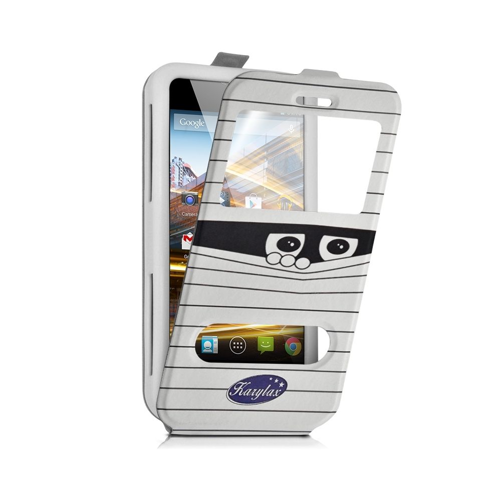Karylax - Etui Coque Silicone S-View Motif SC04 Universel S pour Archos 40b Titanium - Autres accessoires smartphone