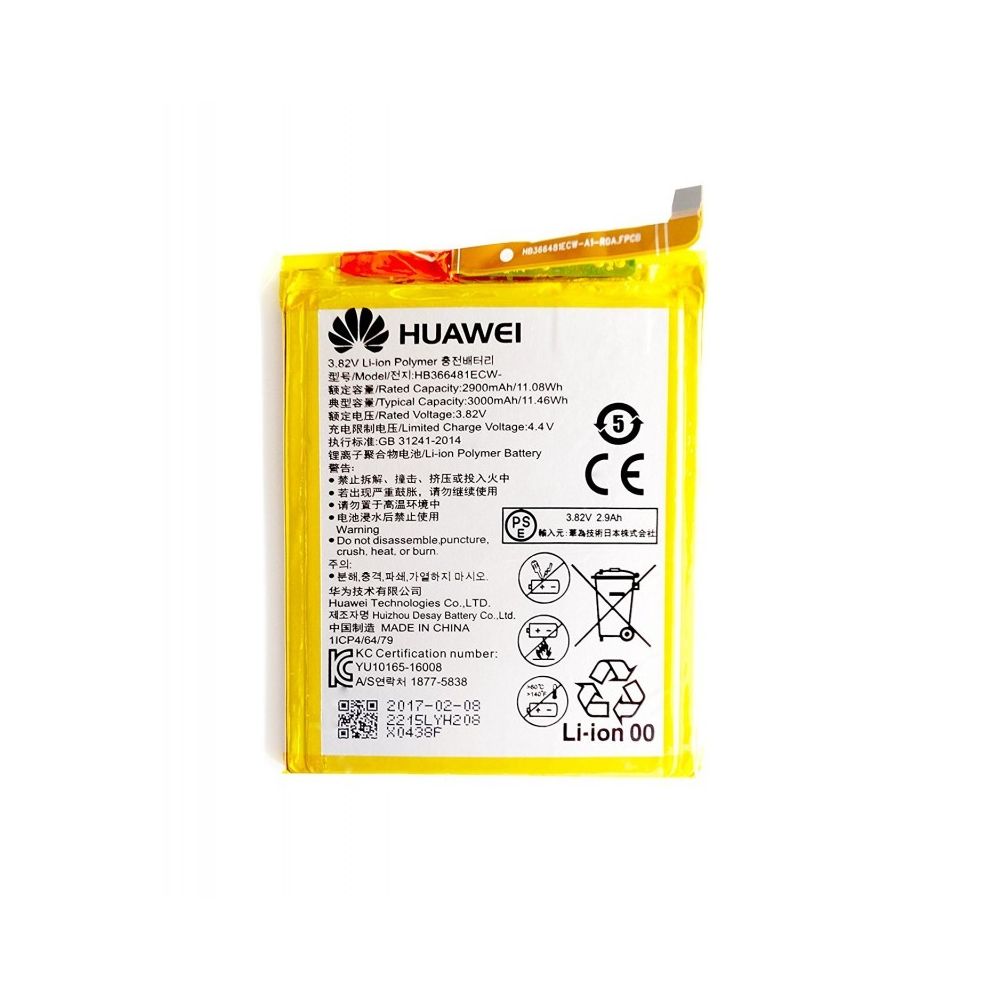 Huawei - Batterie origine Huawei hb366481ecw pour P9, P8 lite 2017, p10 Lite, Honor 8, 5 C, 7 Lite - Batterie téléphone