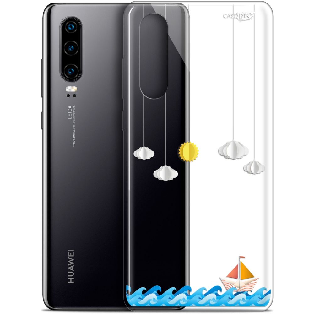 Caseink - Coque arrière Huawei P30 (6.1 ) Gel HD [ Nouvelle Collection - Souple - Antichoc - Imprimé en France] Petit Bateau en Mer - Coque, étui smartphone
