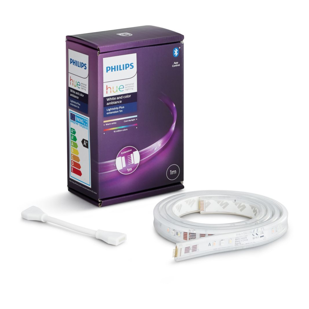 Philips Hue - White & Color Ambiance Extension Lightstrip Plus V4 1m - Bluetooth - Ruban LED connecté