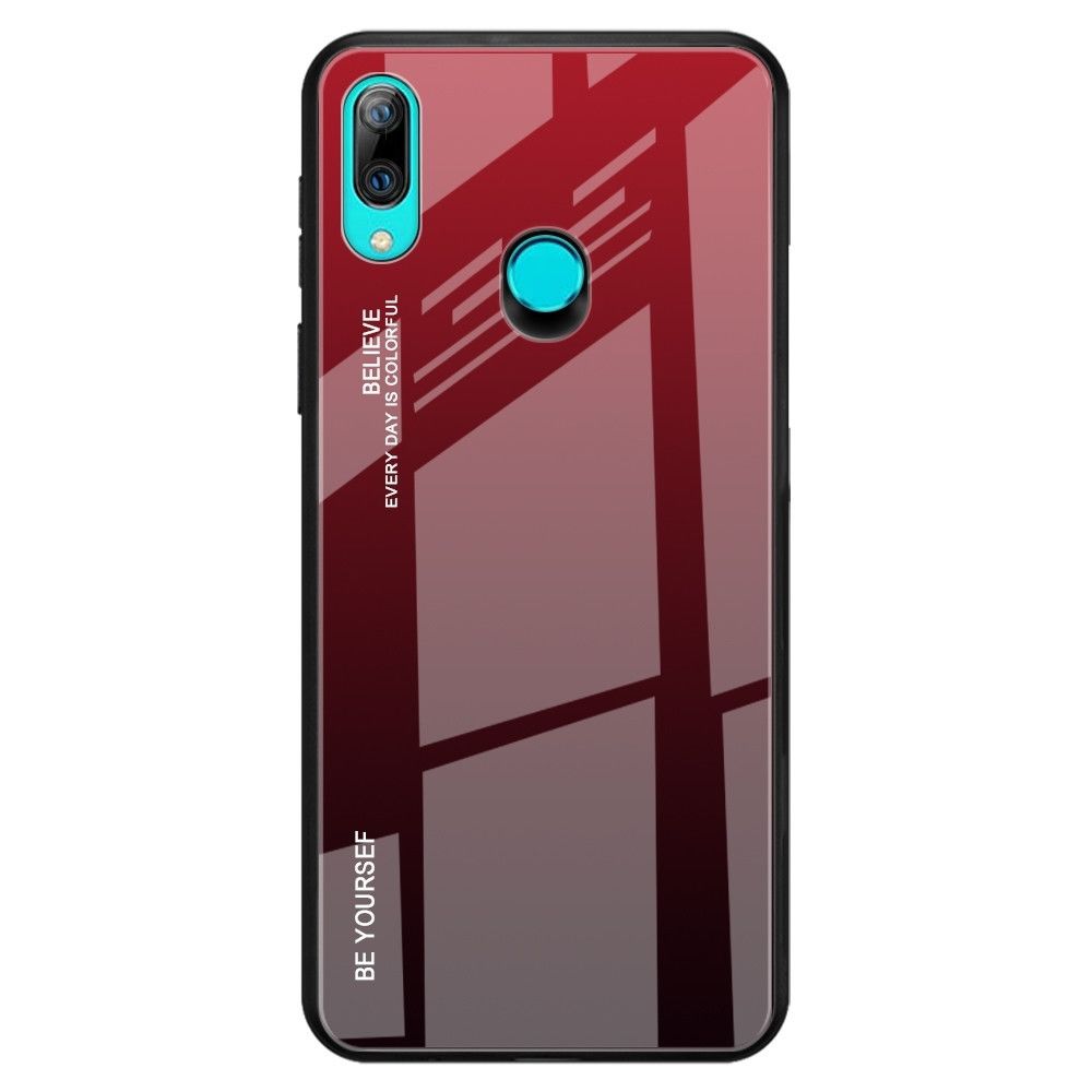 Wewoo - Coque Pour Huawei P Smart Z Gradient Color Glass Case Rouge - Coque, étui smartphone