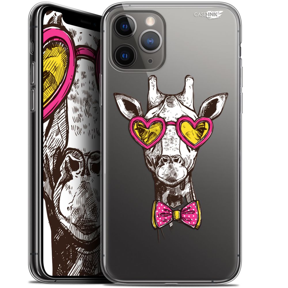 Caseink - Coque arrière Apple iPhone 11 Pro (5.8 ) Gel HD [ Nouvelle Collection - Souple - Antichoc - Imprimé en France] Hipster Giraffe - Coque, étui smartphone