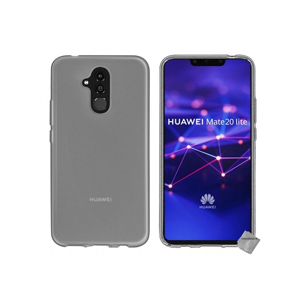 Htdmobiles - Housse etui coque pochette silicone gel fine pour Huawei Mate 20 Lite + film ecran - GRIS - Autres accessoires smartphone
