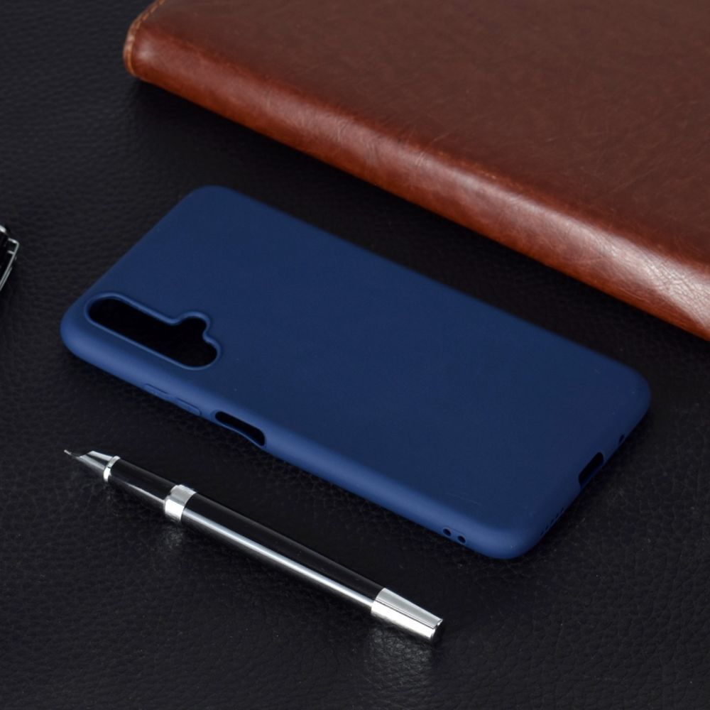 Wewoo - Coque Souple Pour Huawei nova 5 Candy Color TPU Case Bleu - Coque, étui smartphone