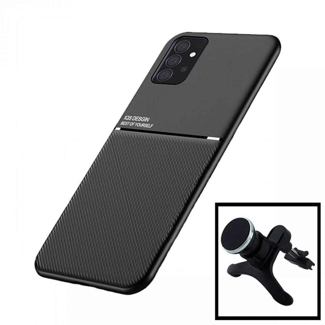 Phonecare - Kit de Magnétique Lux + Support Magnétique de Voiture Renforcé pour Samsung Galaxy A52 - Autres accessoires smartphone