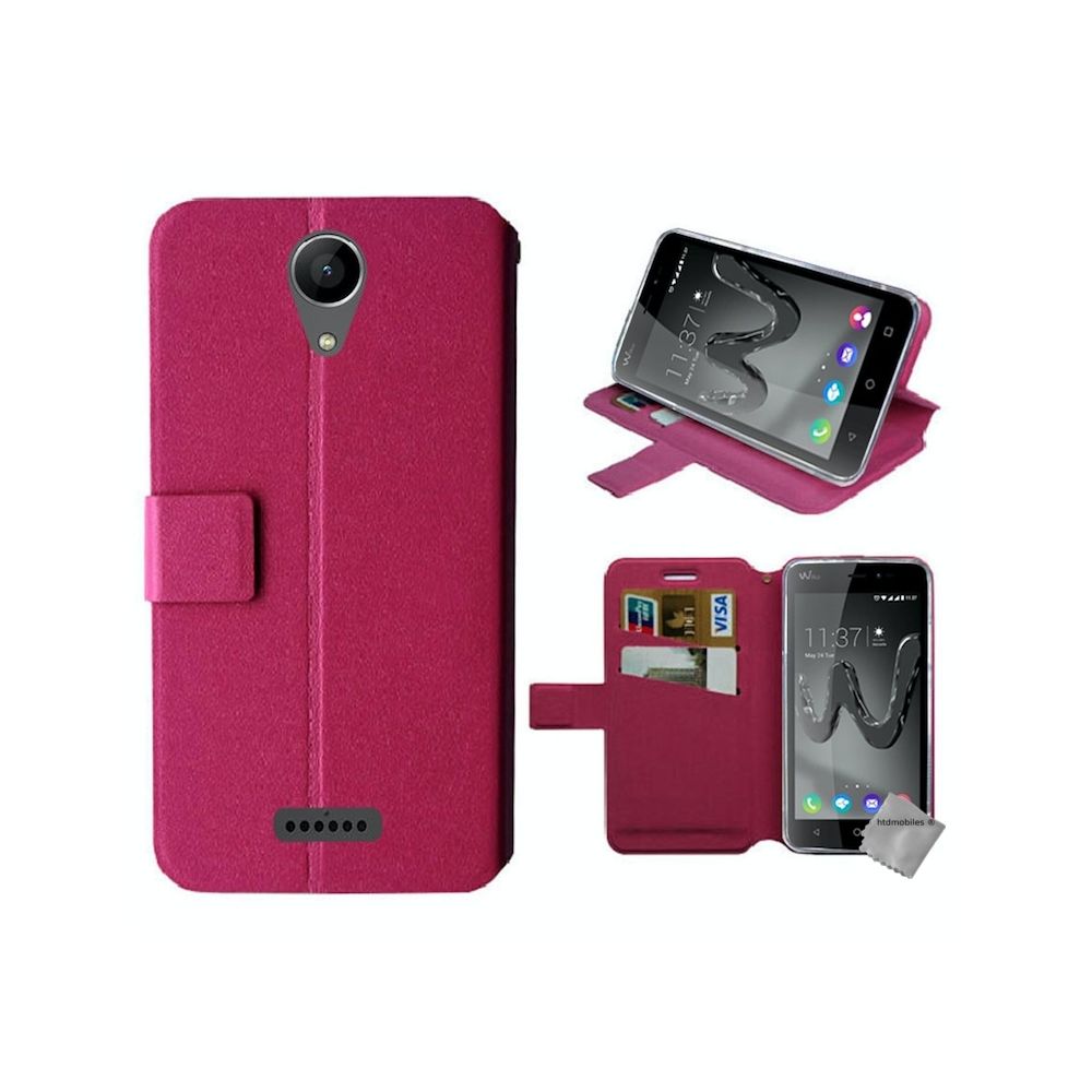 Htdmobiles - Housse etui coque pochette portefeuille pour Wiko Freddy + film ecran - ROSE - Autres accessoires smartphone