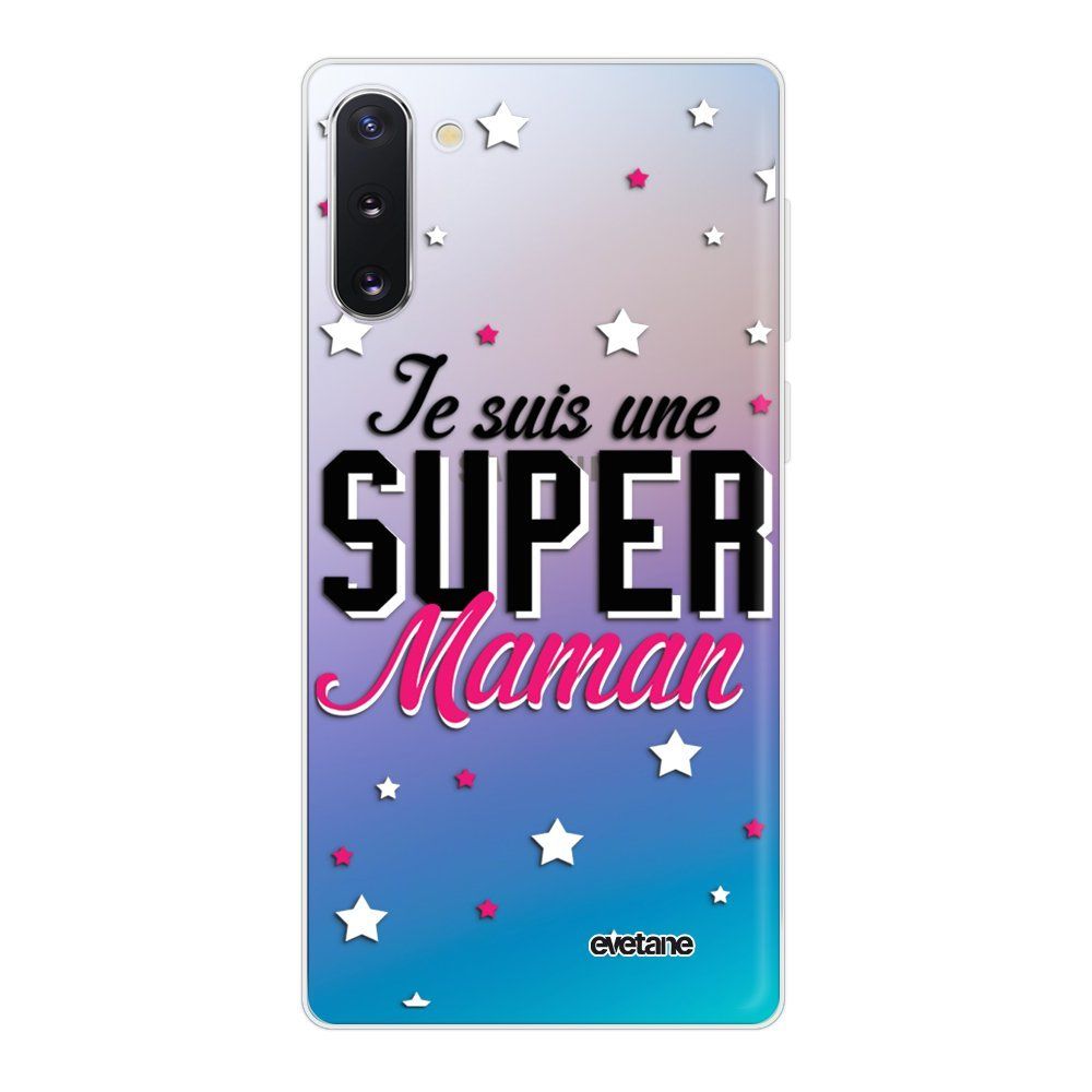 Evetane - Coque Samsung Galaxy Note 10 360 intégrale transparente Super Maman Ecriture Tendance Design Evetane. - Coque, étui smartphone