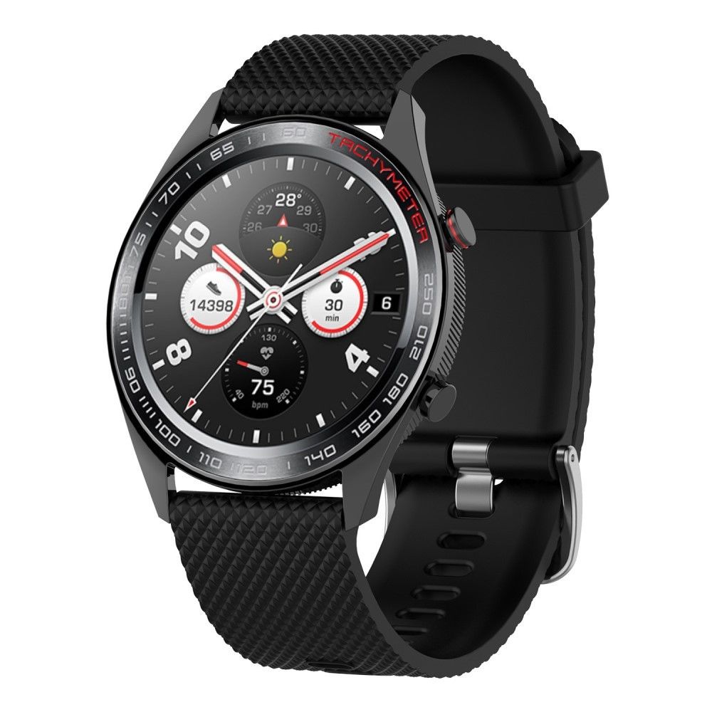 marque generique - Bracelet en TPU boucle sergé souple noir pour votre Huawei Watch GT - Accessoires bracelet connecté