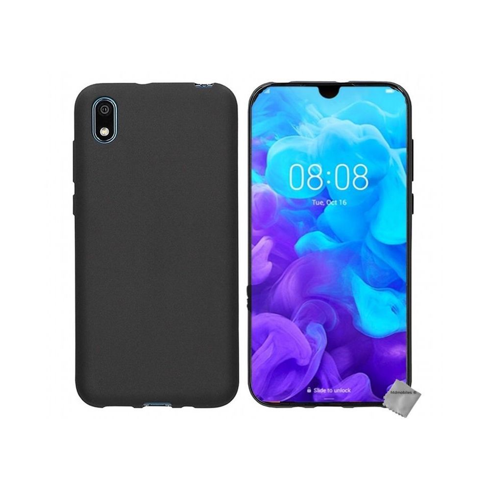 Htdmobiles - Housse etui coque pochette silicone gel fine pour Huawei Honor 8S + film ecran - NOIR - Autres accessoires smartphone