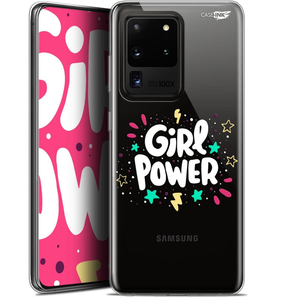 Caseink - Coque arrière Samsung Galaxy S20 Ultra (6.9 ) Gel HD [ Nouvelle Collection - Souple - Antichoc - Imprimé en France] Girl Power - Coque, étui smartphone