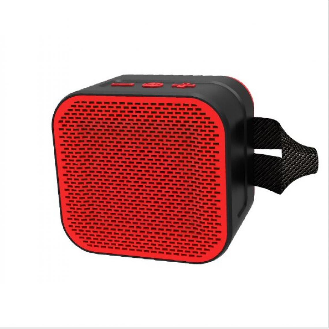 Universal - Haut-parleur Bluetooth V4.2 sans fil étanche extérieur portable portable bande sonore à ultrasons portable carte TF radio FM assistée MP3 lecteur de musique haut-parleur portable (rouge) - Hauts-parleurs