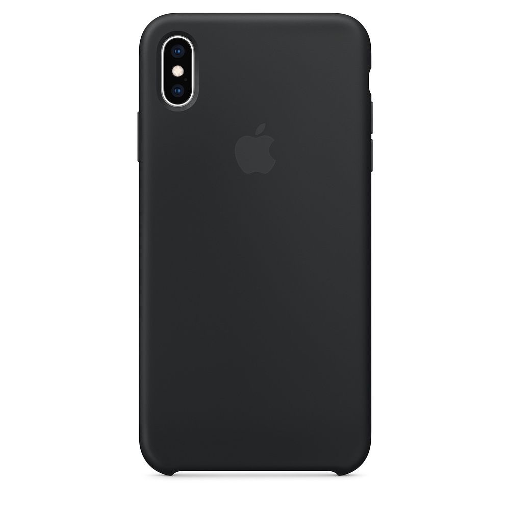Apple - Coque en silicone pour iPhone XS Max - Noir - Coque, étui smartphone