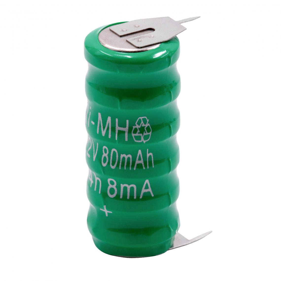 Vhbw - vhbw NiMH pile bouton de remplacement (6x cellule) 3 épingles type V80H 80mAh 7.2V convient pour les batteries de modélisme etc. - Autre appareil de mesure