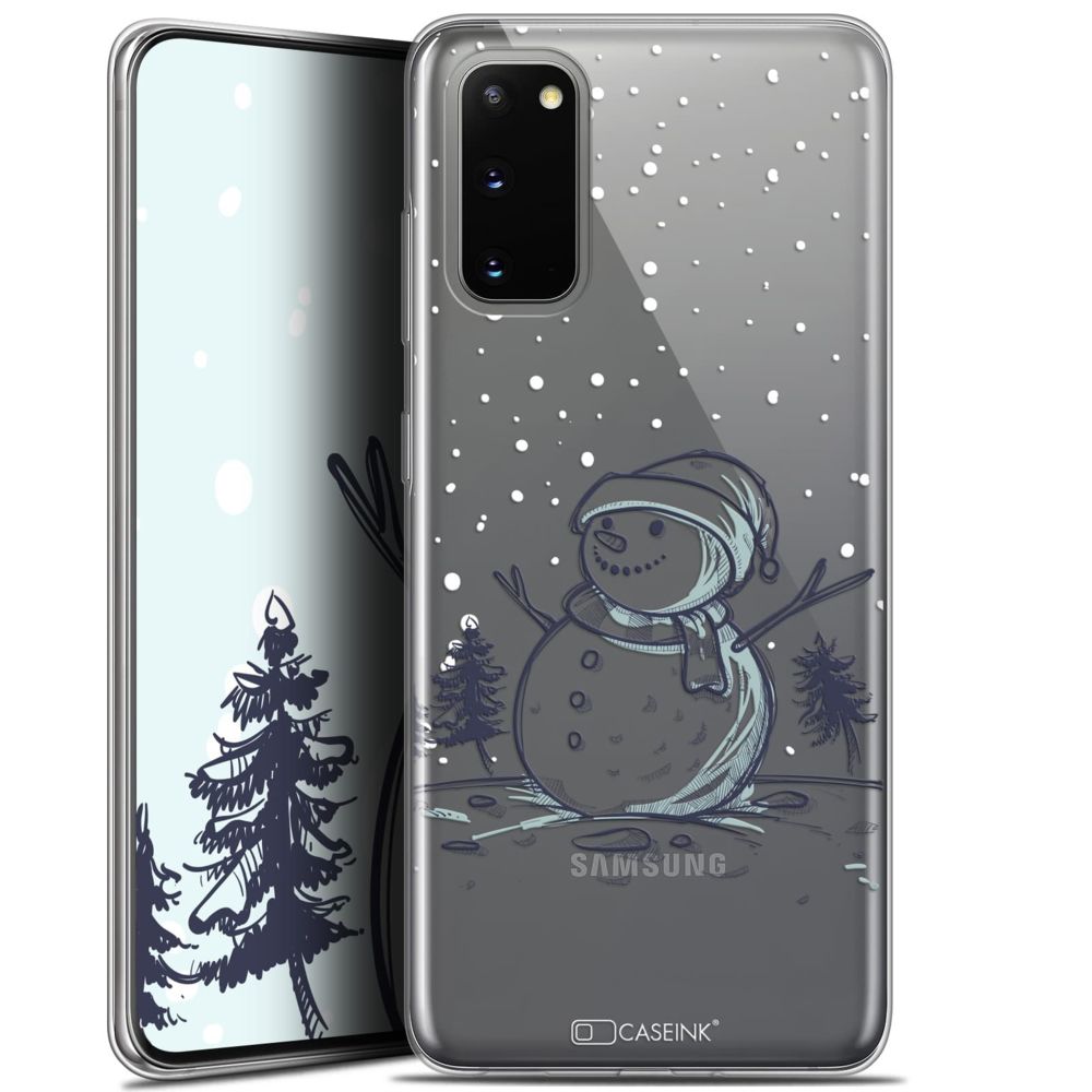 Caseink - Coque Pour Samsung Galaxy S20 (6.2 ) [Gel HD Collection Noël 2017 Design Bonhomme de Neige - Souple - Ultra Fin - Imprimé en France] - Coque, étui smartphone