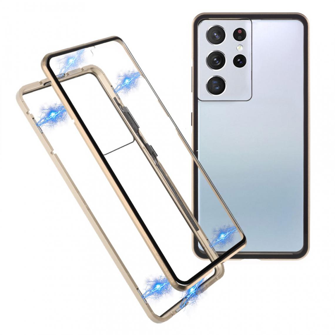 Other - Coque en métal Cadre d'installation de serrure magnétique or pour votre Samsung Galaxy S21 Ultra 5G - Coque, étui smartphone