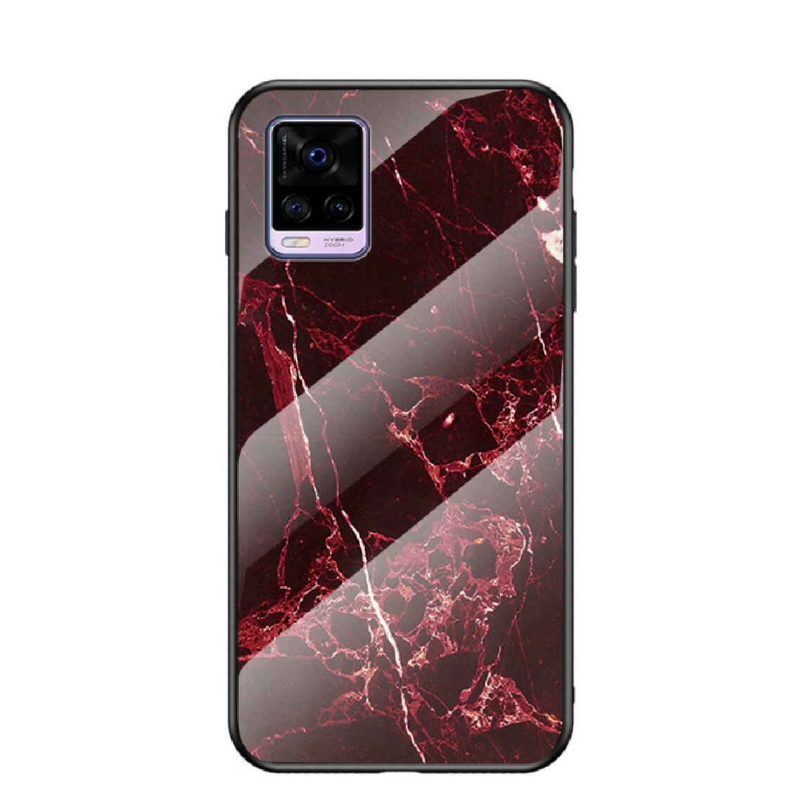 Other - Coque en TPU cadre hybride marbré absorbant les chocs marbre rouge sang pour votre Vivo V20 - Coque, étui smartphone