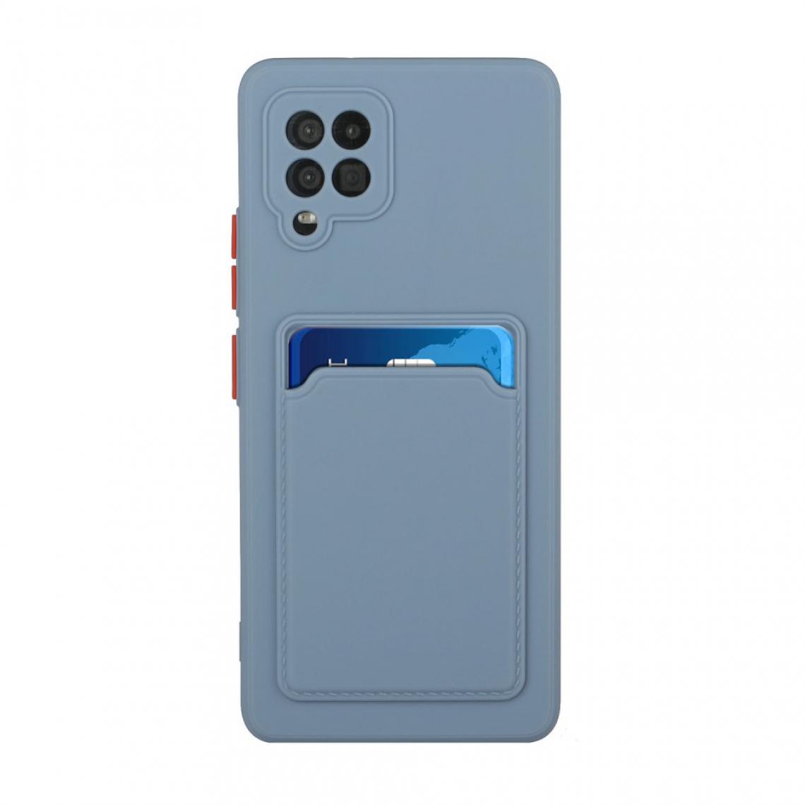 Other - Coque en TPU souple avec porte-cartes bleu pour votre Samsung Galaxy M12/A12 - Coque, étui smartphone