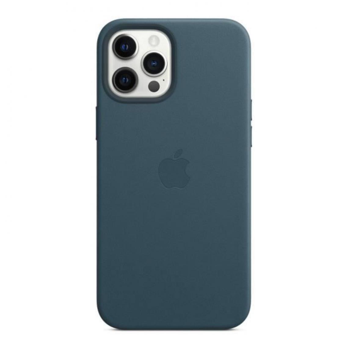 Apple - APPLE iPhone 12 Pro Max Coque en cuir avec MagSafe - Bleu Baltique - Bracelet connecté