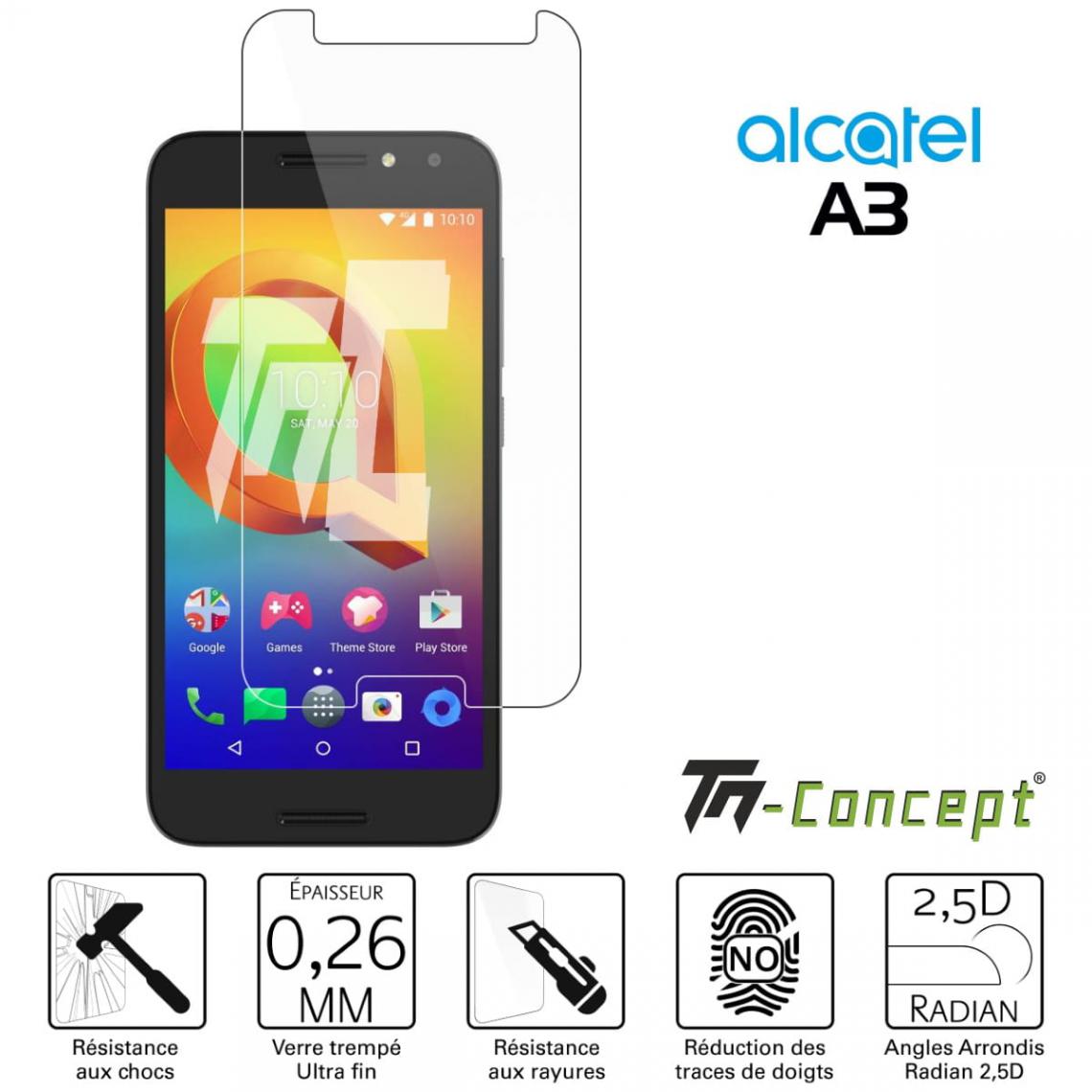 Tm Concept - Verre trempé - Alcatel A3 - TM Concept® - Protection écran smartphone