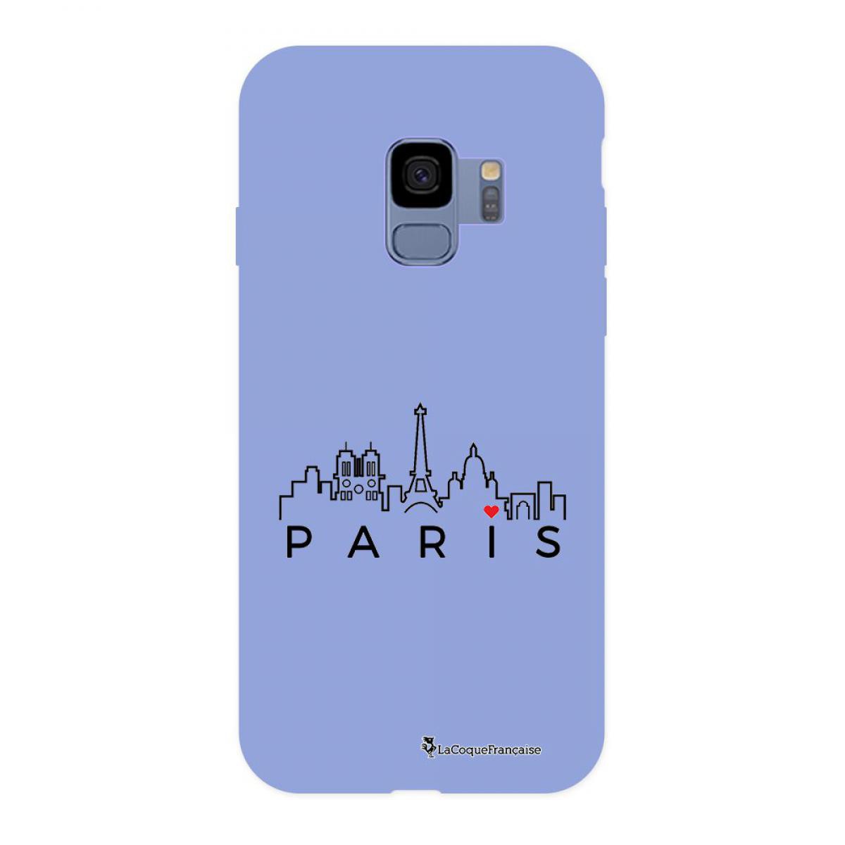 La Coque Francaise - Coque Samsung Galaxy S9 Silicone Liquide Douce lilas Skyline Paris La Coque Francaise. - Coque, étui smartphone