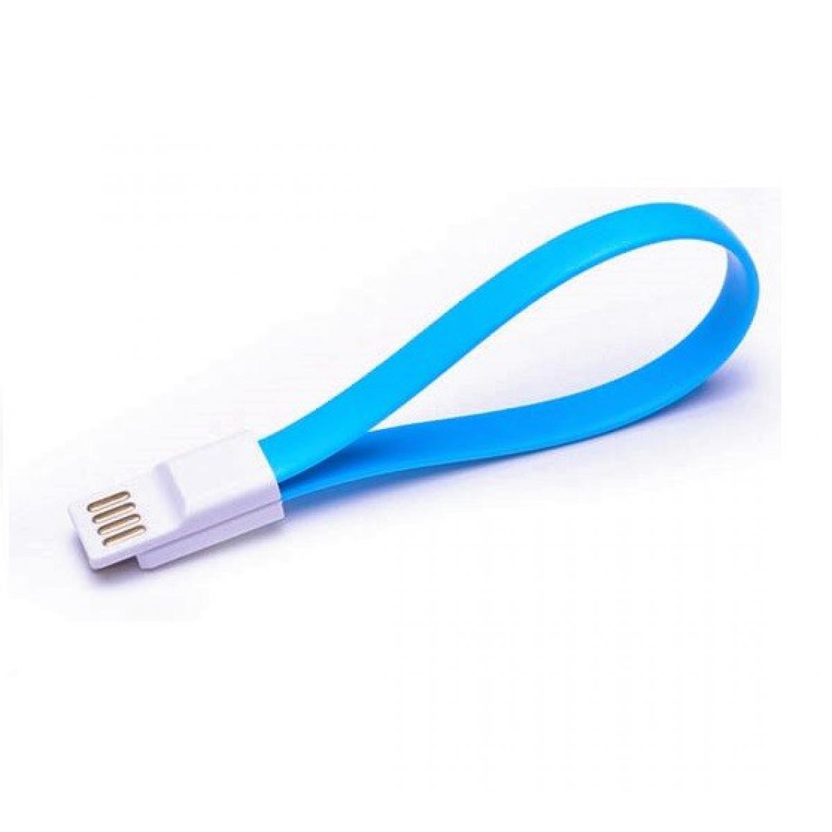 Shot - Mini Cable Aimante pour IPHONE 11 Chargeur Lighting USB APPLE Magnet Porte-Clefs 25cm (BLEU) - Autres accessoires smartphone